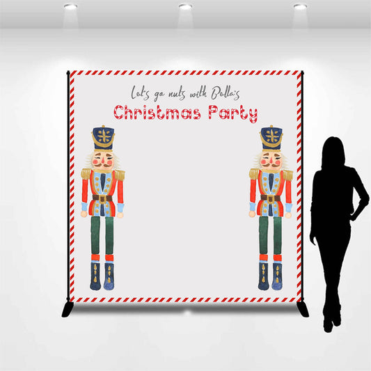 Lofaris Custom Name Simple Nutcrackers Christmas Backdrop