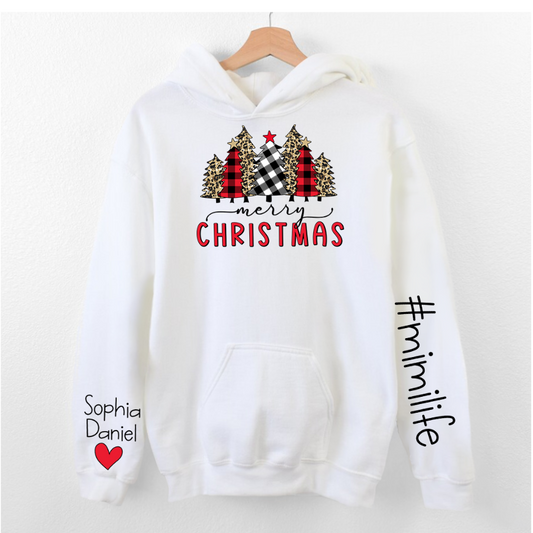 Lofaris Custom Name Xmas Trees Mimilife Christmas Hoodie