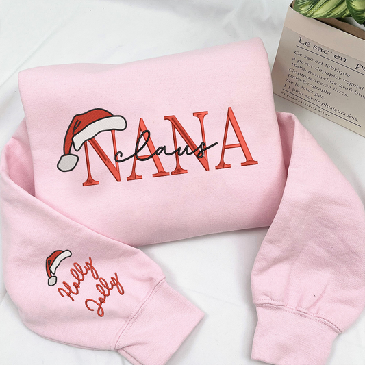 Lofaris Custom Nana Claus Christmas And Kids Sweatshirt