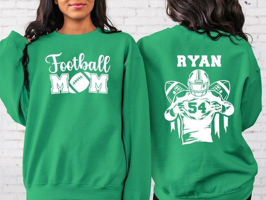 Lofaris Custom Nick Name Football Mom Kids Sport Sweatshirt