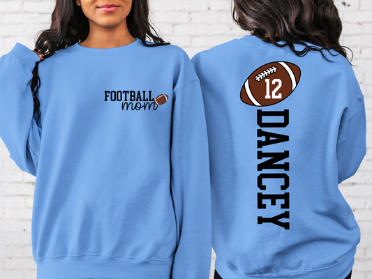 Lofaris Custom Nick Name Mom And Kids Football Sweatshirt