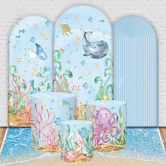 Lofaris Custom Party Arch Backdrop with Plinth Cylinder Cover