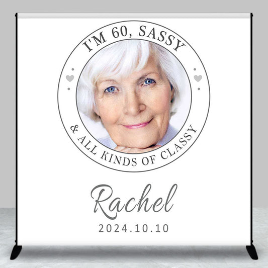 Lofaris Custom Photo 60th Sassy Birthday Party Backdrop