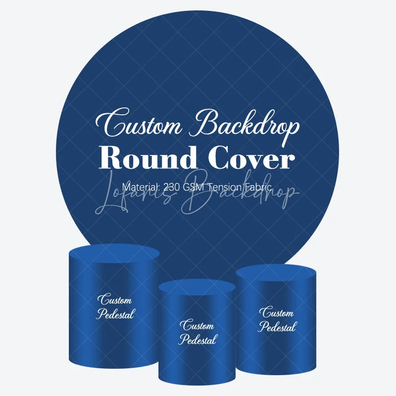 Lofaris Custom Photo And Size Fabric Round Backdrop Kit