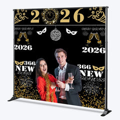 Lofaris Custom Photo Mask Spark 2026 Happy New Year Backdrop