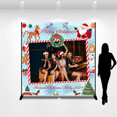 Lofaris Custom Photo Snowflake Elk Party Christmas Backdrop