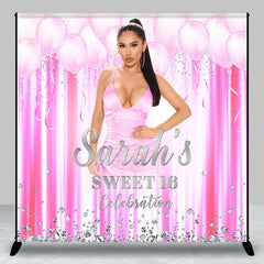 Lofaris Custom Pink Diamonds Balloon 16th Birthday Backdrop