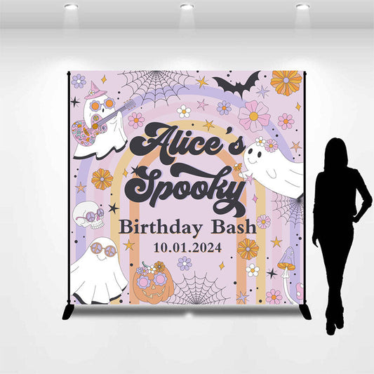 Lofaris Custom Pumpkin Spooky Halloween Birthday Backdrop