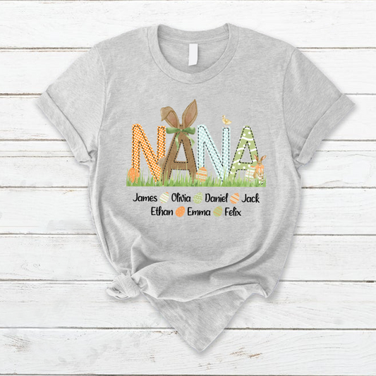 Lofaris Custom Rabbit Nana And Kids Easter Days Gift T-Shirt