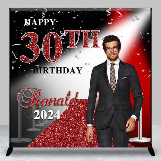 Lofaris Custom Red Carpet Light Backdrop For 30th Birthday