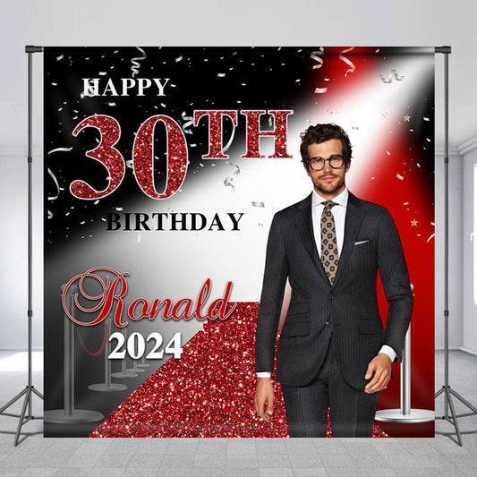 Lofaris Custom Red Carpet Light Backdrop For 30th Birthday