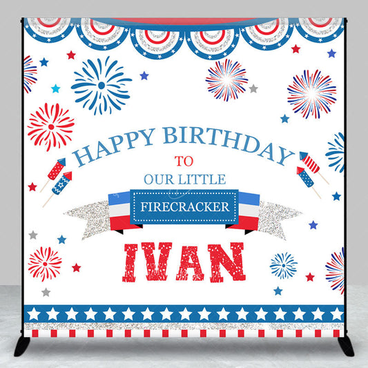 Lofaris Custom Sparks Independence Day Birthday Backdrop