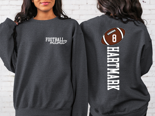 Lofaris Custom Sports Football Number Mama Gift Sweatshirt