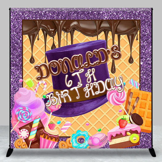 Lofaris Custom Sweet Chocolate Birthday Backdrop for Kids