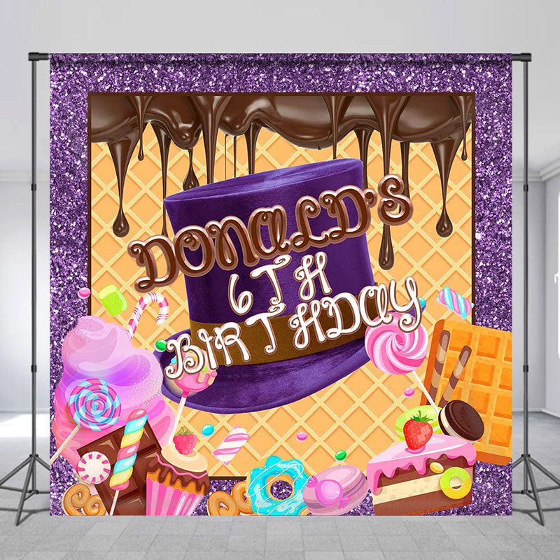 Lofaris Custom Sweet Chocolate Birthday Backdrop for Kids