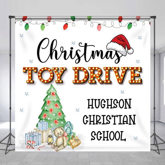 Lofaris Custom Toy Drive Christmas Back To School Backdrop
