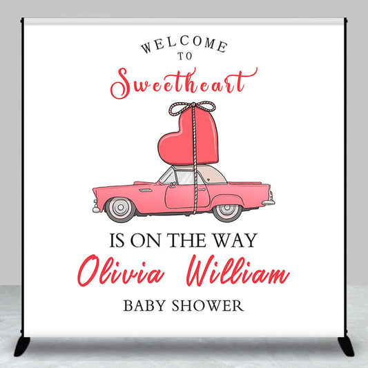 Lofaris Custom Welcome To Sweetheart Baby Shower Backdrop
