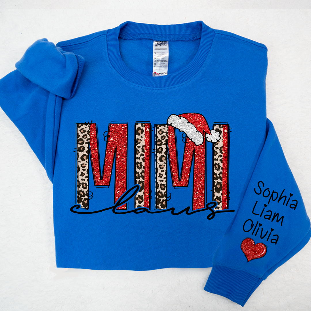 Lofaris Leopard Glitter Overlay Merry Mimi Claus And Kids LTP01