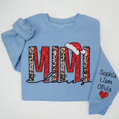 Lofaris Leopard Glitter Overlay Merry Mimi Claus And Kids LTP01