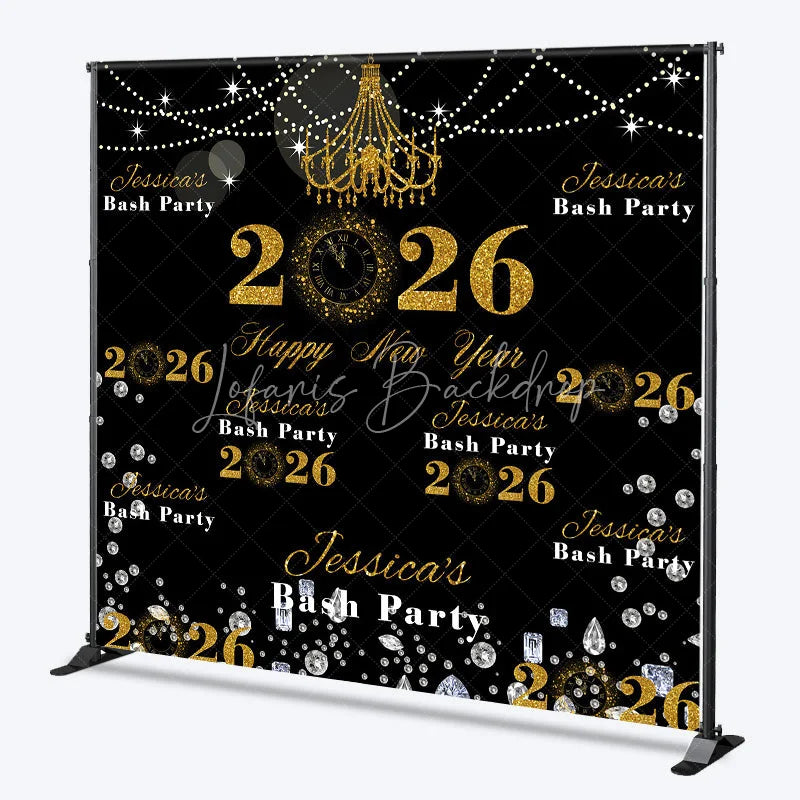 Lofaris Customized Name 2026 Repeat Happy New Year Backdrop