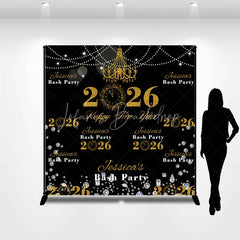 Lofaris Customized Name 2026 Repeat Happy New Year Backdrop