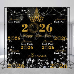 Lofaris Customized Name 2026 Repeat Happy New Year Backdrop