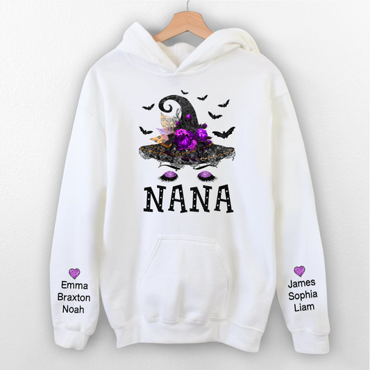 Lofaris Customized Name Grandkids Fall Halloween Hoodie
