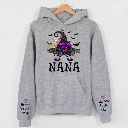 Lofaris Customized Name Grandkids Fall Halloween Hoodie