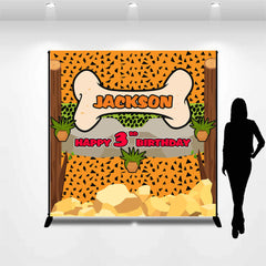 Lofaris Customized Name Leopard Print 3rd Birthday Backdrop