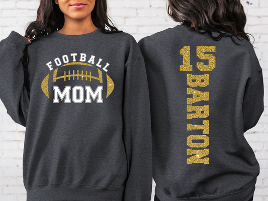 Lofaris Customized Nick Name Football Mom Sport Sweatshirt