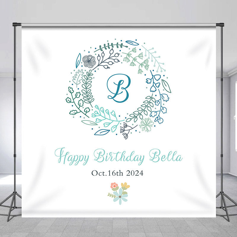 Lofaris Customized Photo Plants Circle Birthday Backdrop