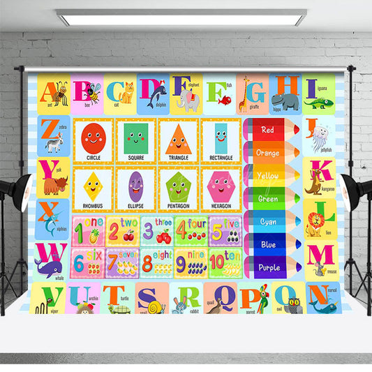 Lofaris Cute Children Educational Back To School Backdrop