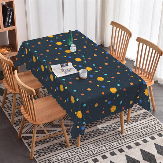 Lofaris Cute Cosmic Planet Sun Party Rectangle Tablecloth