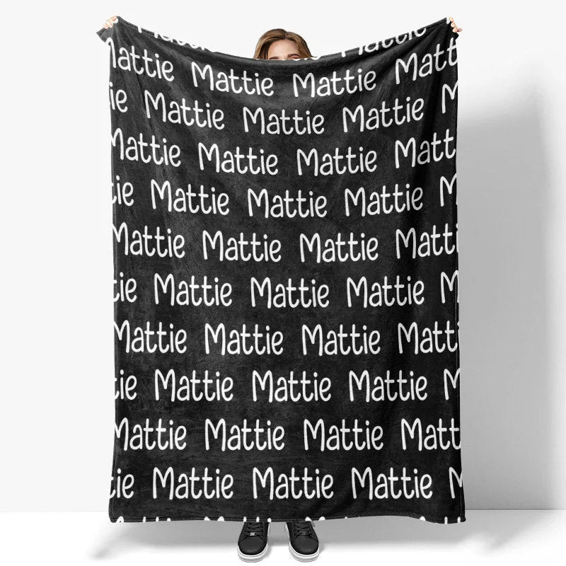 Lofaris Cute Design Customized Name Blanket For Family Gift