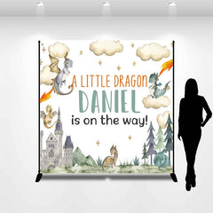 Lofaris Cute Dragons Castle Tree Custom Baby Shower Backdrop