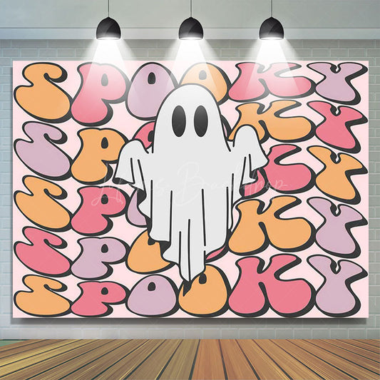 Lofaris Cute Spooky Ghost Halloween Birthday Party Backdrop