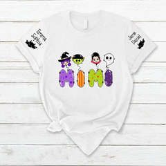 Lofaris Cute Spooky Mimi And Kids Custom Name T - Shirt