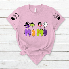 Lofaris Cute Spooky Mimi And Kids Custom Name T - Shirt
