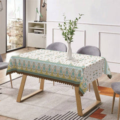 Lofaris Cyan Yellow Minority Patterns Rectangle Tablecloth