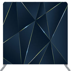 Lofaris Dark Blue 3D Abstract Polygonal Fabric Backdrop Decor