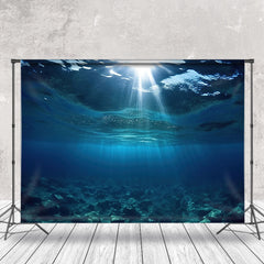 Lofaris Dark Blue Undersea Sunshine Backdrop For Photography