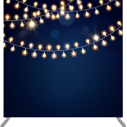 Lofaris Dark Blue With Lights Bokeh Party Backdrop Cover