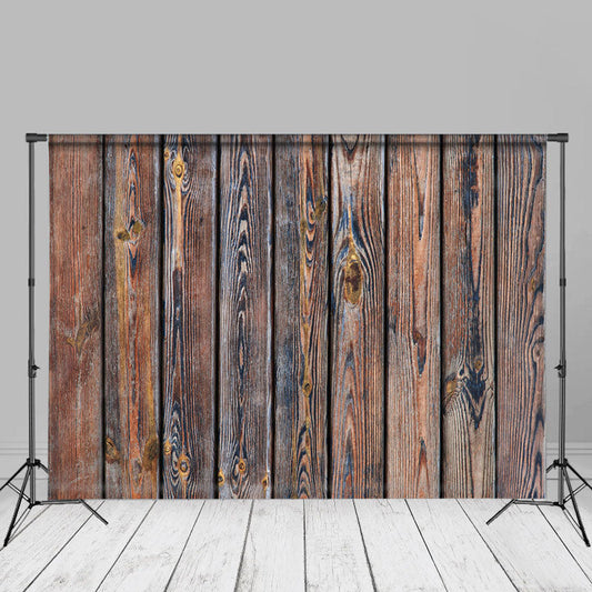 Lofaris Dark Brown Vertical Wood Grain Portrait Backdrop