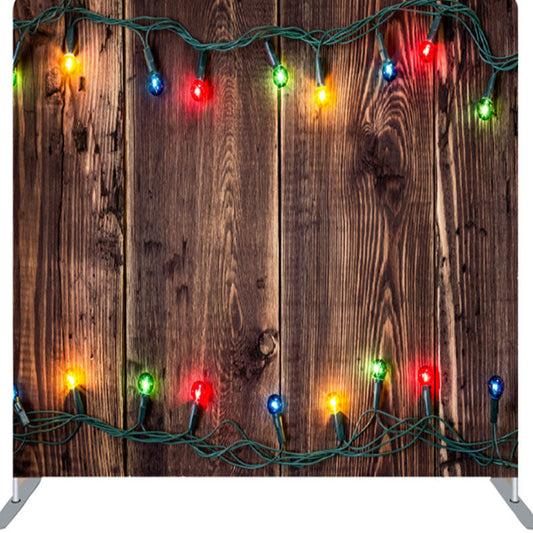 Lofaris Dark Brown Wood Texture Fabric Backdrop For Party