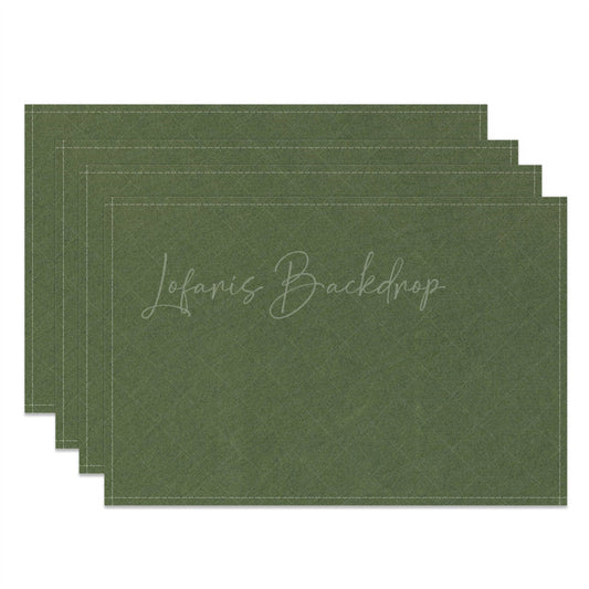 Lofaris Dark Green Solid Colour Dinner Set Of 4 Placemats