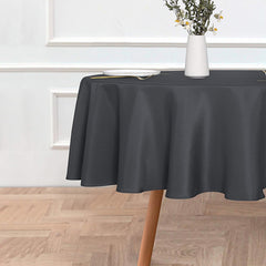 Lofaris Dark Grey 290 GSM Waterproof Polyester Round Tablecloth
