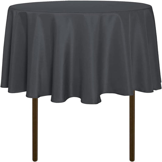 Lofaris Dark Grey 290 GSM Waterproof Polyester Round Tablecloth