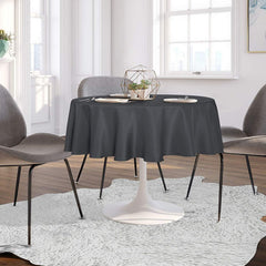 Lofaris Dark Grey 290 GSM Waterproof Polyester Round Tablecloth