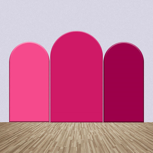 Lofaris Dark Pink Solid One Sided Party Arch Backdrop Kit