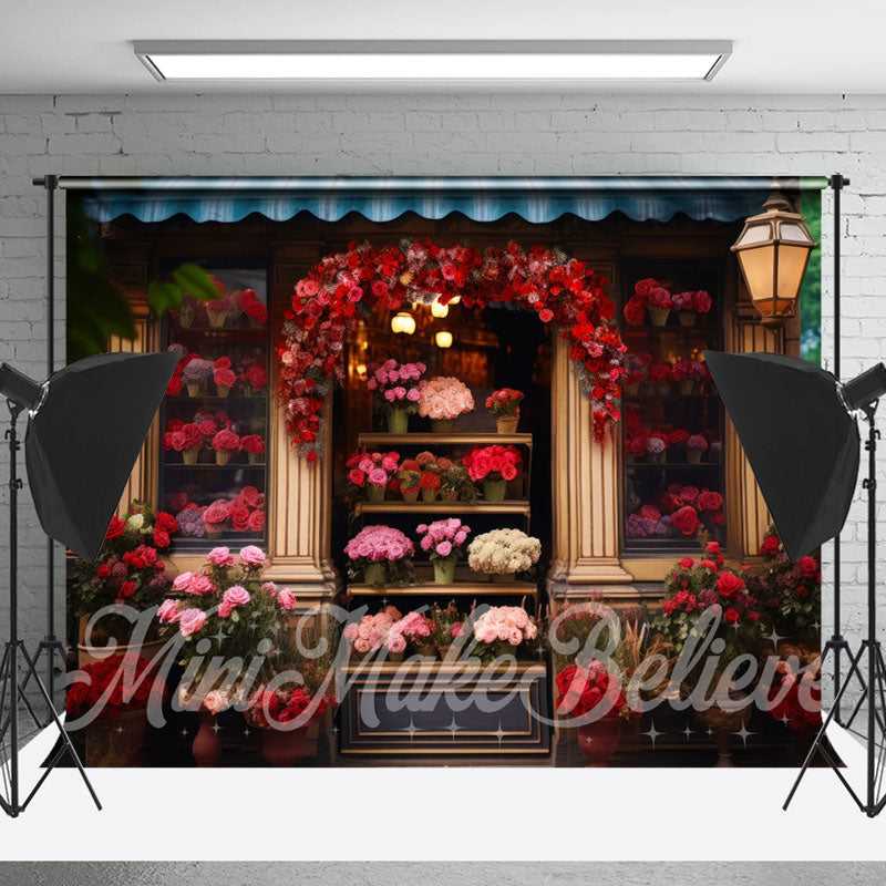 Lofaris Dark Red Roses Booth Photography Spring Backdrop